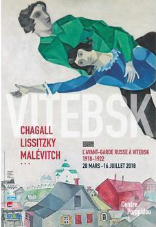 affiche expo Chagall, Lissitzky,Malevitch
