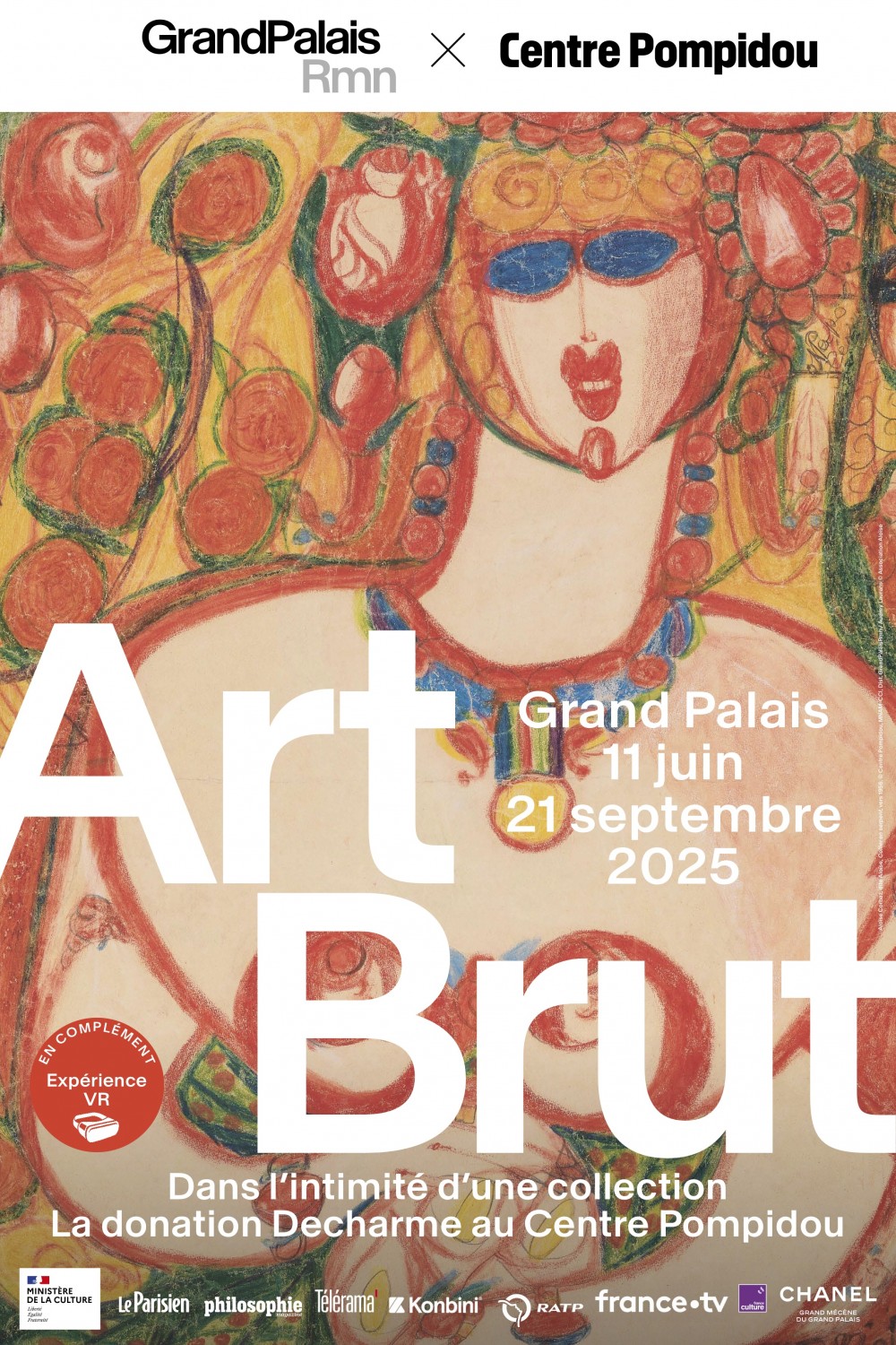 Exposition Collections privées affiche expo Art Brut