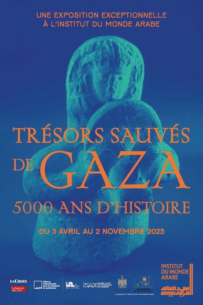 affiche expo Trésors sauvés de Gaza